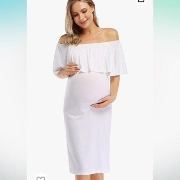 White off the shoulder dress - Picture 1 of 10